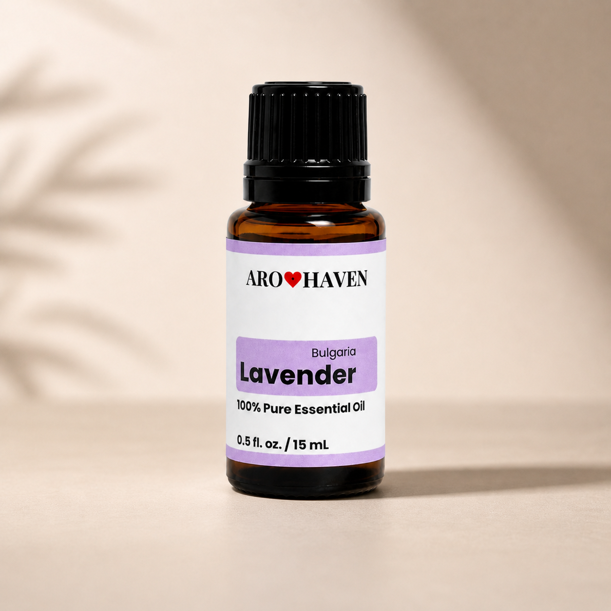 Aro Haven Lavender Bulgaria Essential Oil 0.5 fl oz (15 mL) – 100% Pure Lavandula Angustifolia Oil – GC/MS Tested, Aromatherapy Diffuser Oil, Floral Relaxing Aroma, Premium Bulgarian Essential Oil