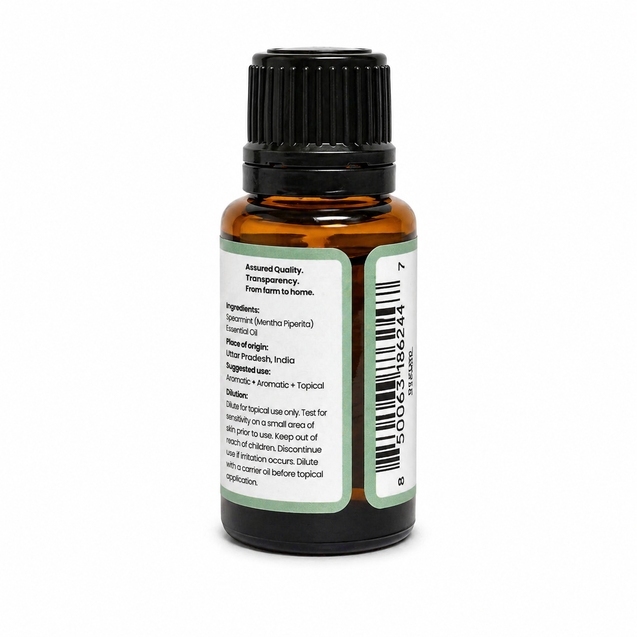Aro Haven Peppermint Essential Oil 0.5 fl oz (15 mL) – 100% Pure Mentha Piperita Oil – GC/MS Tested, High Menthol Content, Aromatherapy Diffuser Oil, Fresh Cooling Mint Aroma, Premium Essential Oil